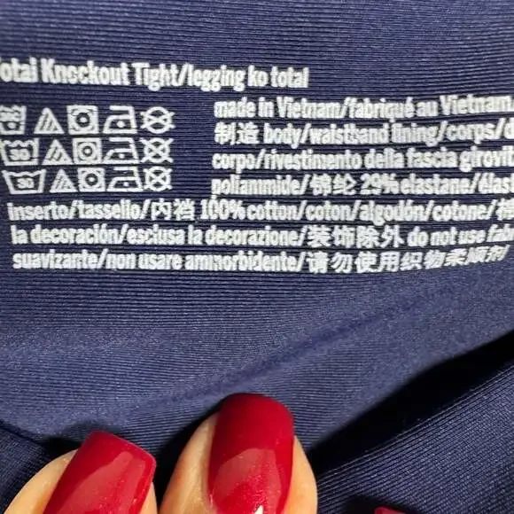 VICTORIA SECRET SPORT Navy Total Knockout Leggings Size L - Picture 6 of 7